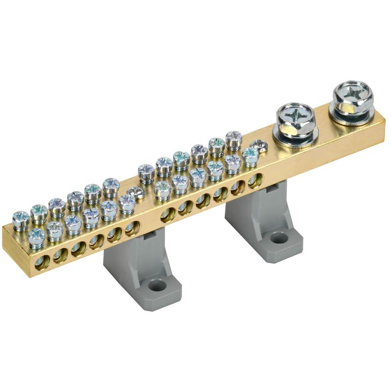 Шина N ноль на двух угловых изоляторах 200А ШНИ-10х18-24-L2-С IEK