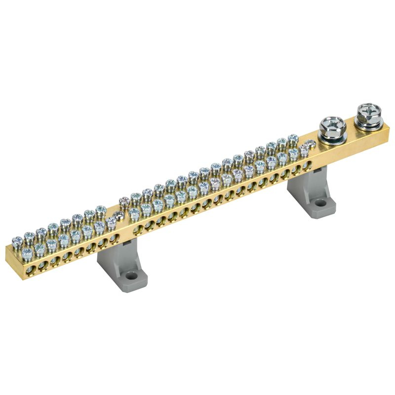 Шина N ноль на двух угловых изоляторах 200А ШНИ-10х18-48-L2-С IEK