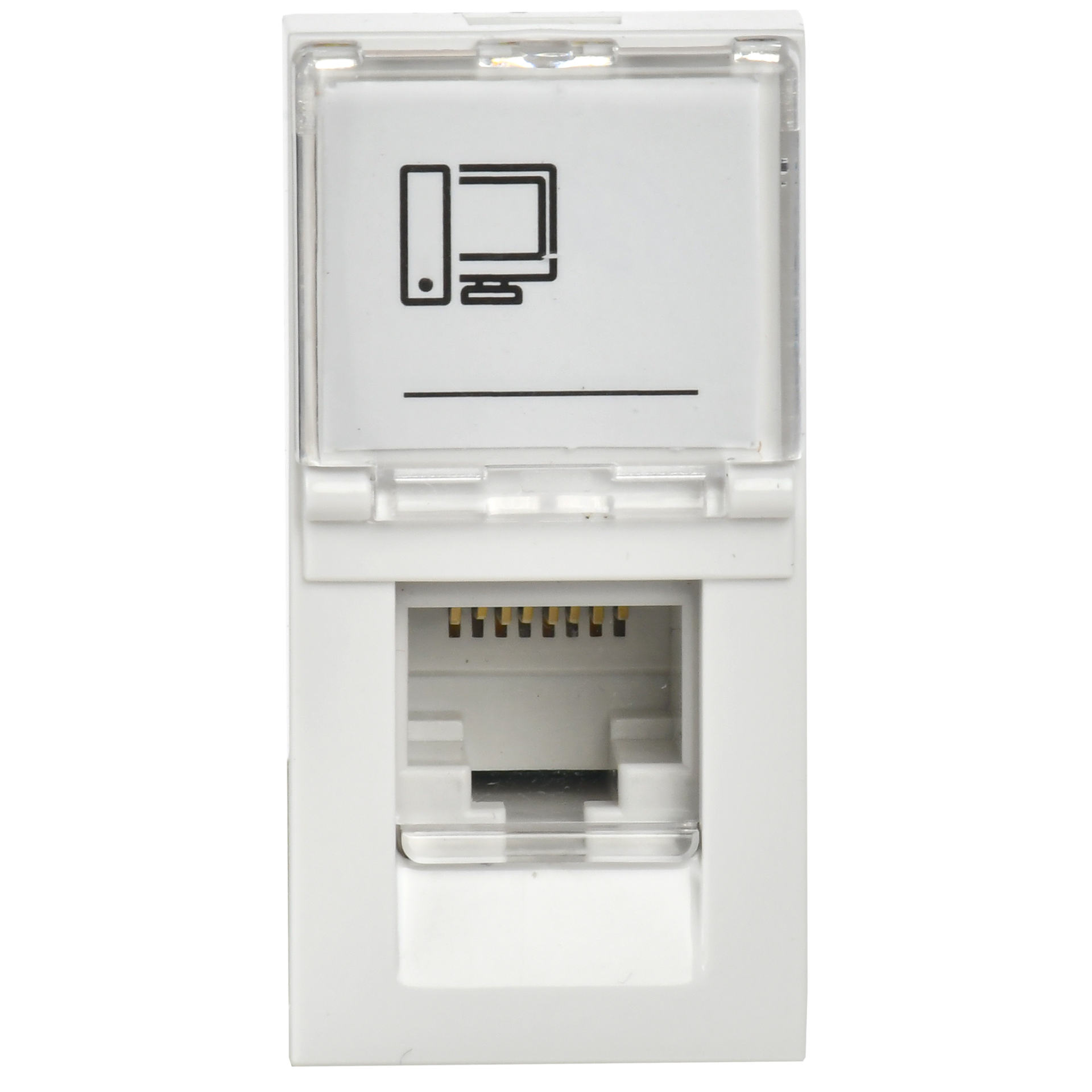 PRIMER РКИ-10-00-П-6 Розетка компьютерная RJ45 UTP кат.6 (1 модуль) белая IEK