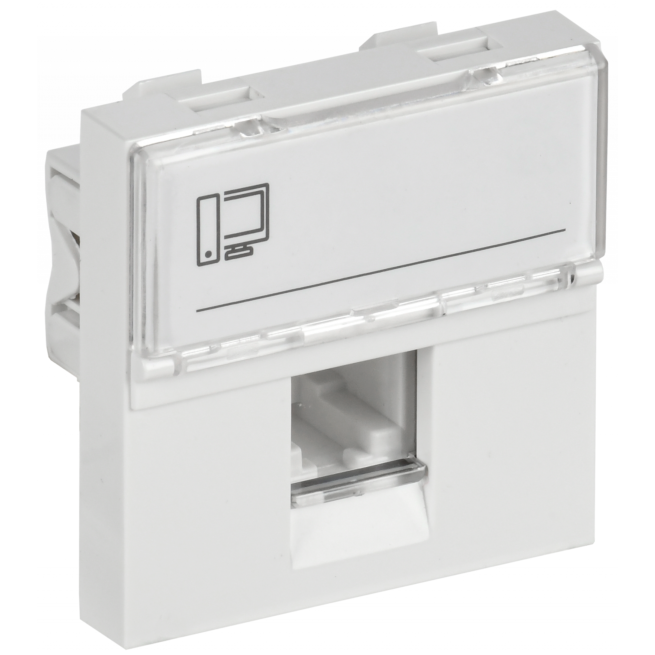 PRIMER РКИ-20-00-П-6 Розетка компьютерная RJ45 UTP кат.6 (2 модуля) белая IEK