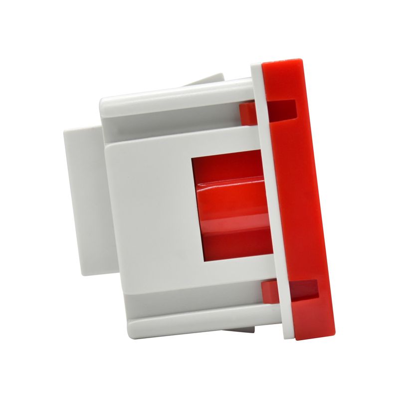 PRIMER РКС-20-30-П-К Розетка с заземляющим контактом защитной шторкой и винтовым зажимом (2 модуля) красная IEK