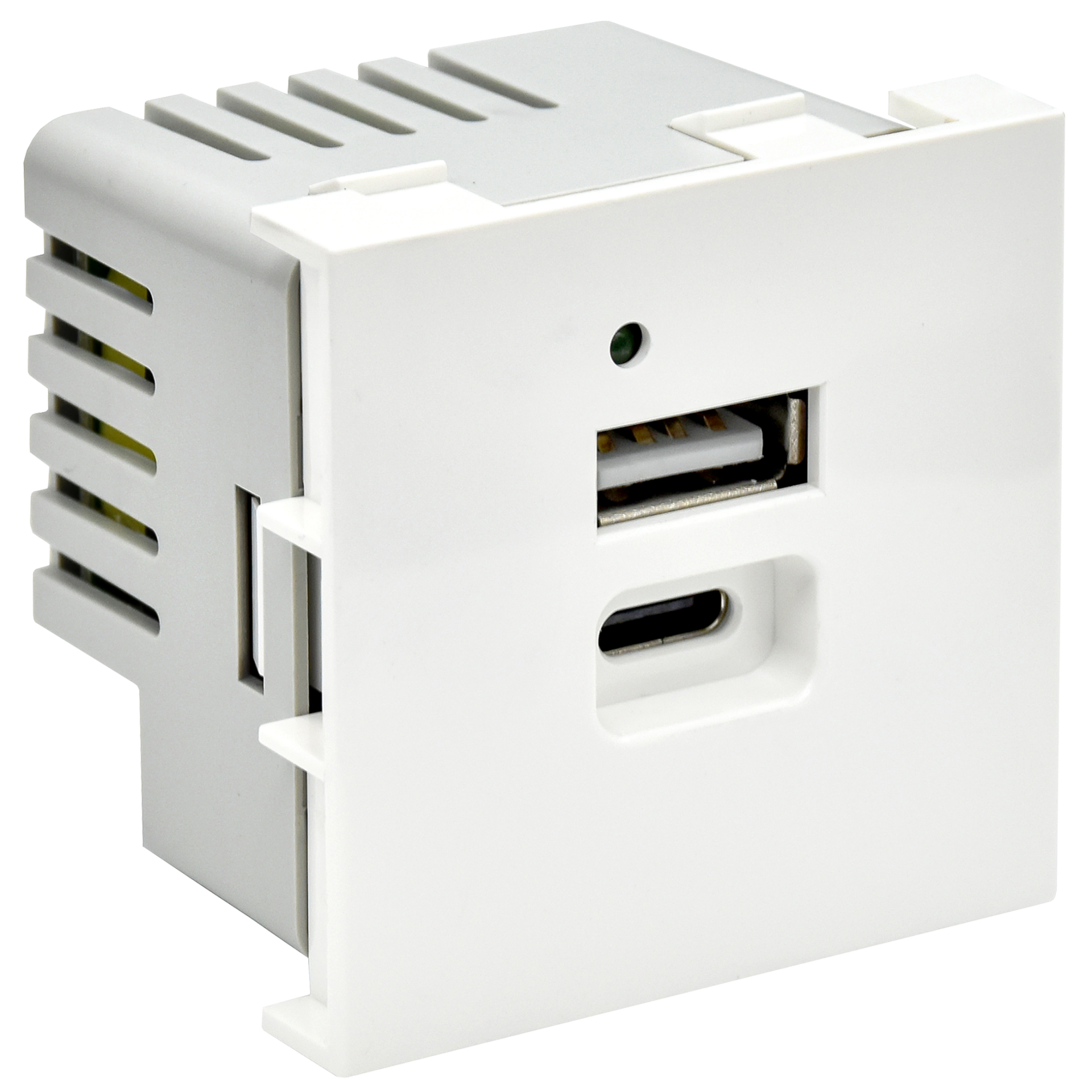 PRIMER РКЮ-25-40-П Розетка USB A+C 5В 4,2А (2 модуля) белая IEK