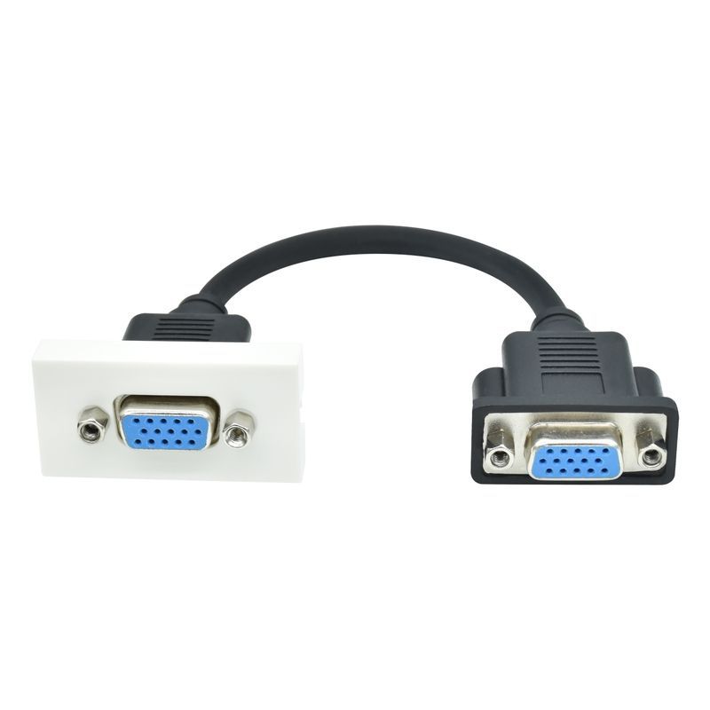 PRIMER РКМ-10-20-П Розетка мультимедийная VGA M/M (1 модуль) белая IEK