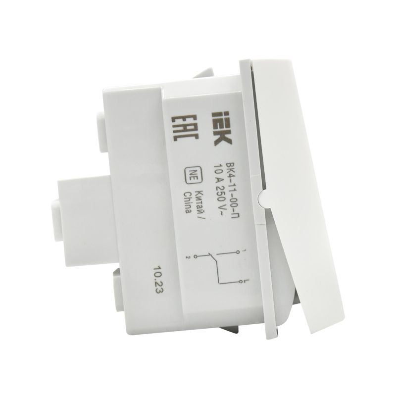 PRIMER ВК4-11-00-П Выключатель проходной одноклавишный (1 модуль) белый IEK