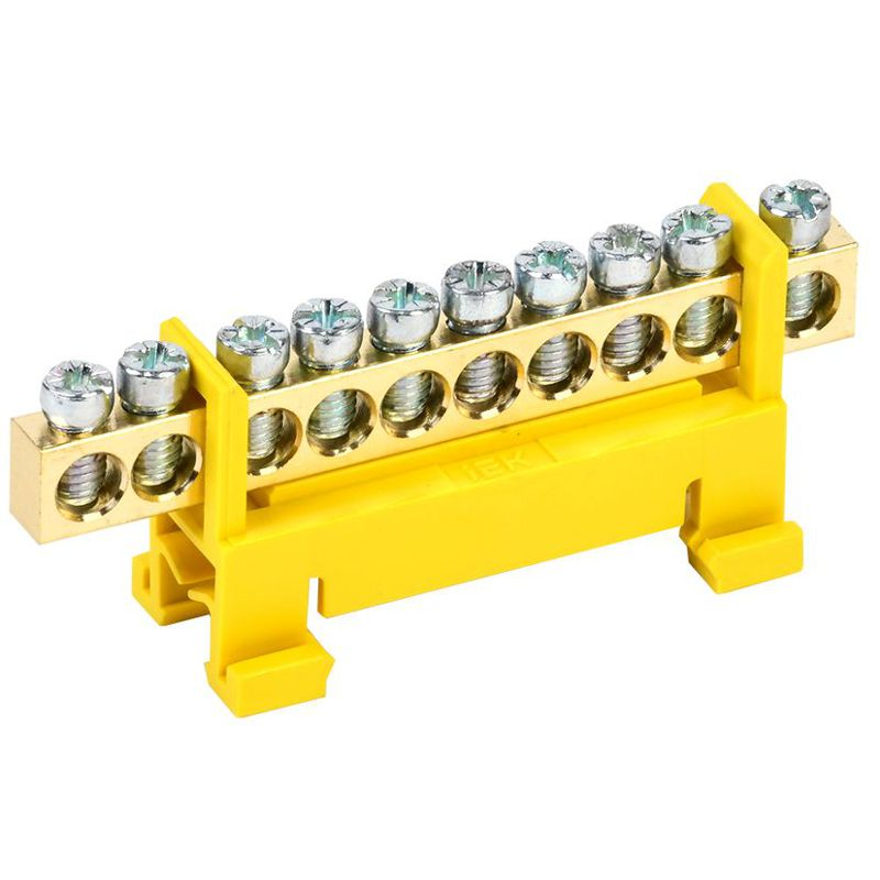 Шина PE земля на DIN-изоляторе типа Стойка ШНИ-6х9-10-С-Ж IEK