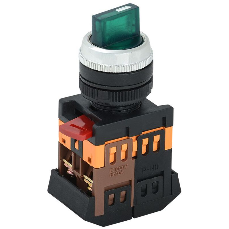 Переключатель АNС-22-2 на 2 положения I-O 1з+1р неон/240В зеленый IEK