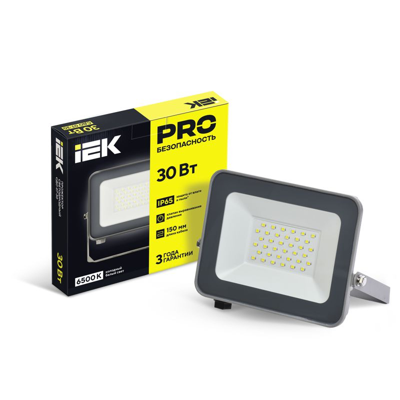 Прожектор светодиодный СДО 07-30 IP65 серый IEK