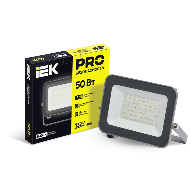 Прожектор светодиодный СДО 07-50 IP65 серый IEK