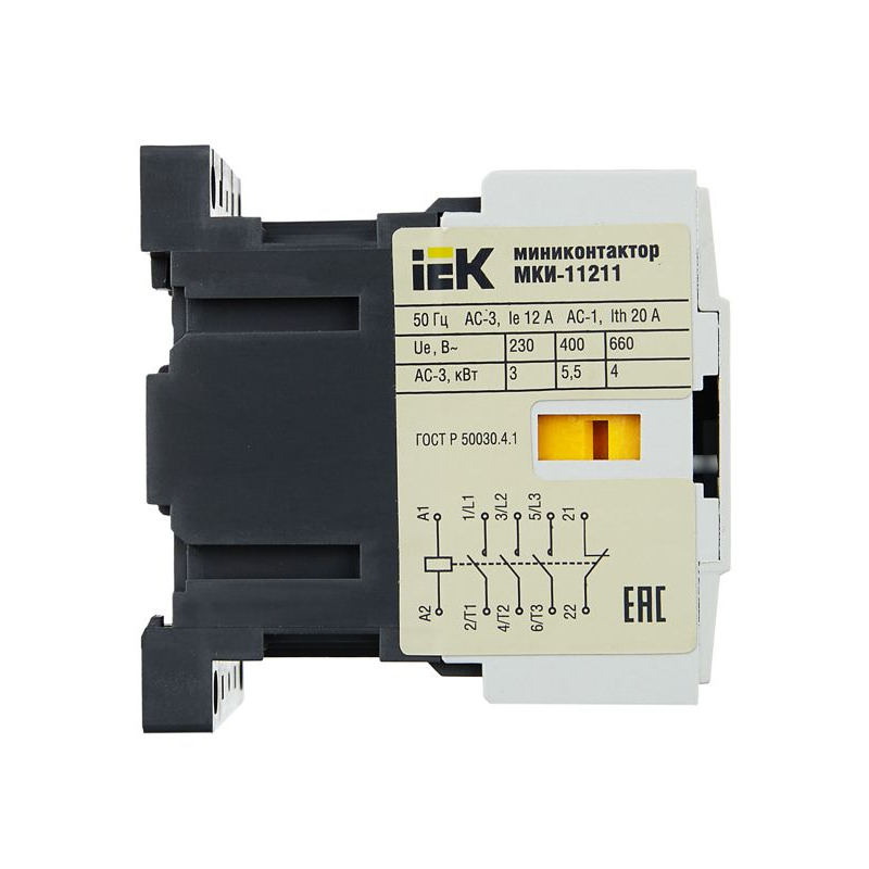 Миниконтактор МКИ-11211 12А 230В/АС3 1NC IEK