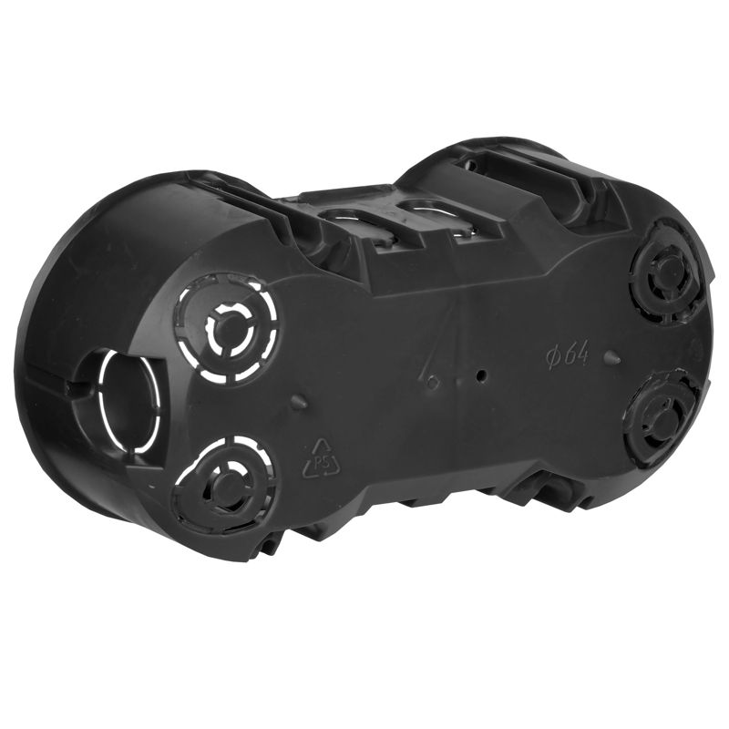 Коробка установочная КМ40007 двухместная для твердых стен безгалогенная (HF) 141х70х45мм с саморезами IEK