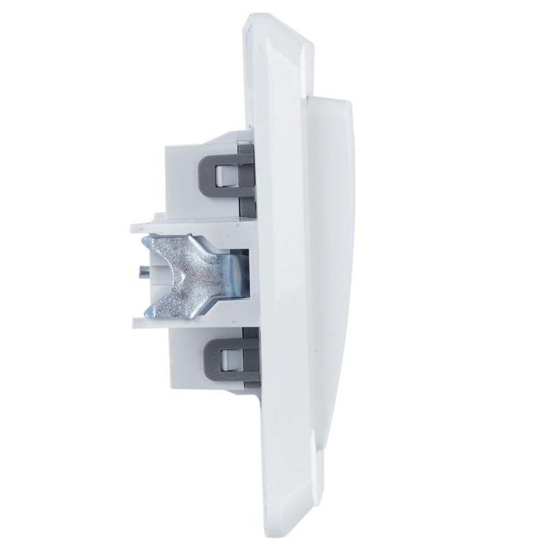 VEGA Выключатель 1-клавишный с индикацией 10А ВС10-1-1-ВБ белый GENERICA