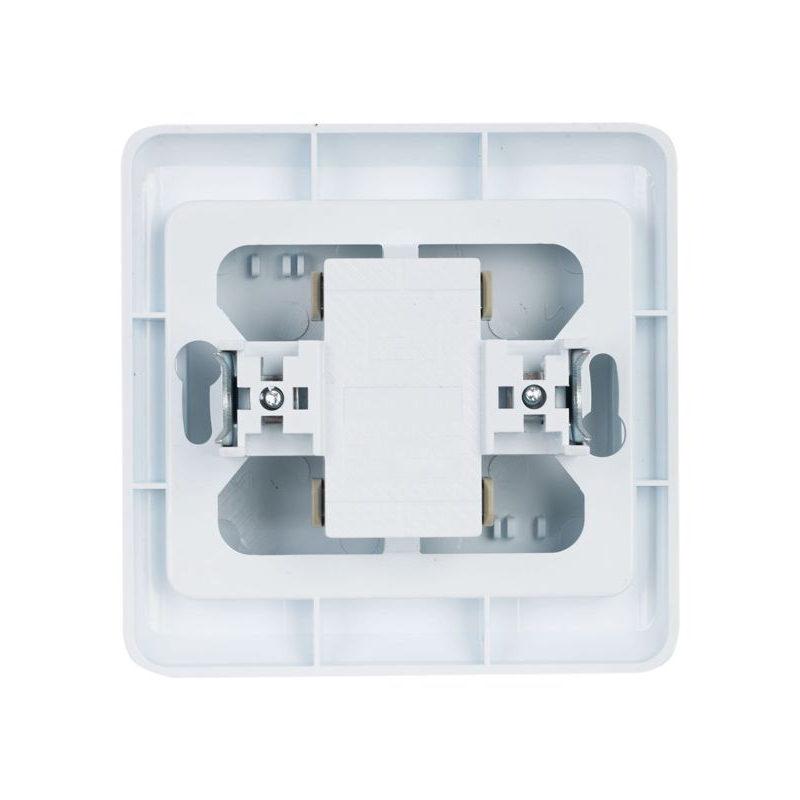 VEGA Выключатель 2-клавишный 10А ВС10-2-0-ВБ белый GENERICA