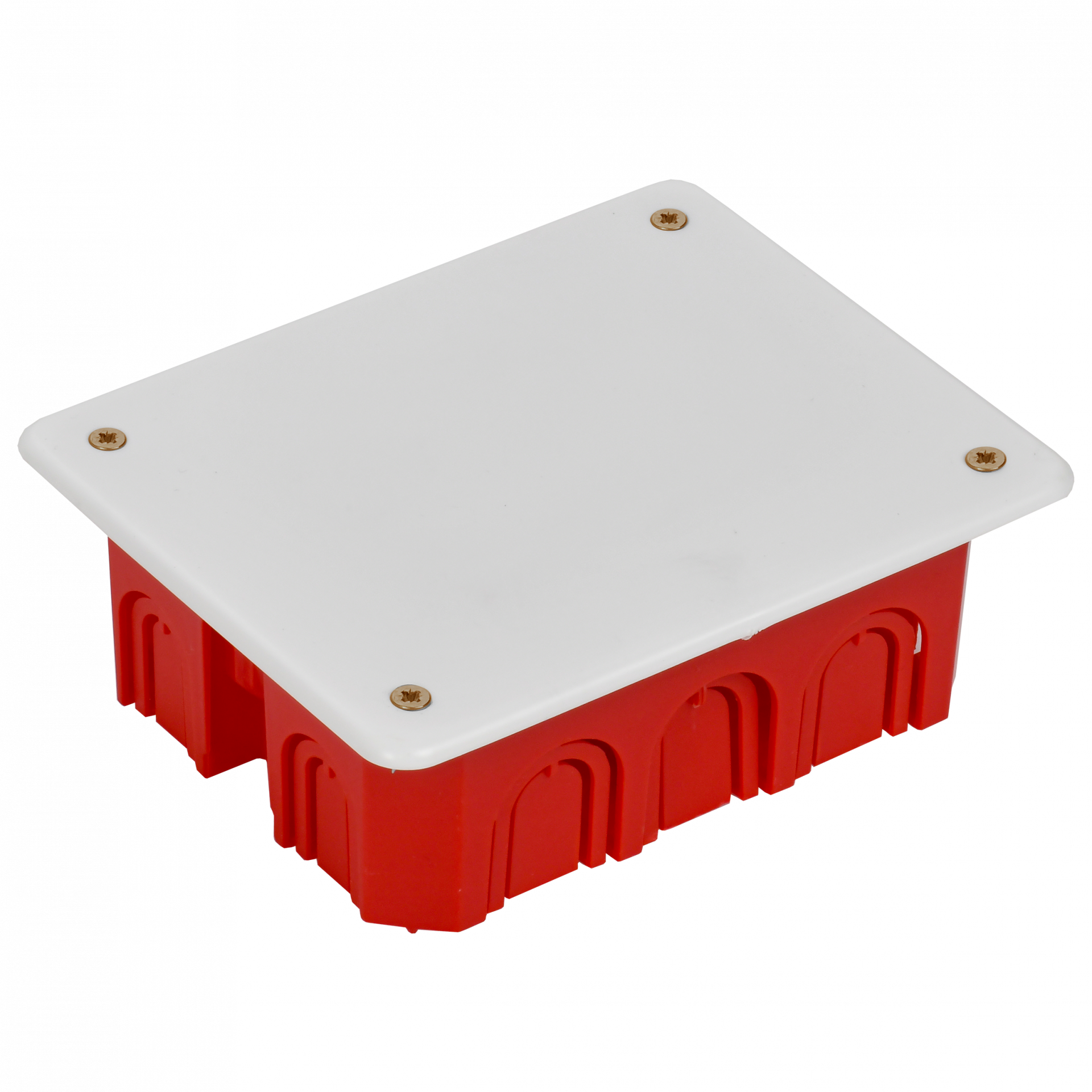 Коробка распаячная КМ41028 для полых стен безгалогенная (HF) 120х92х45мм с саморезами с крышкой и пластиковыми лапками IEK