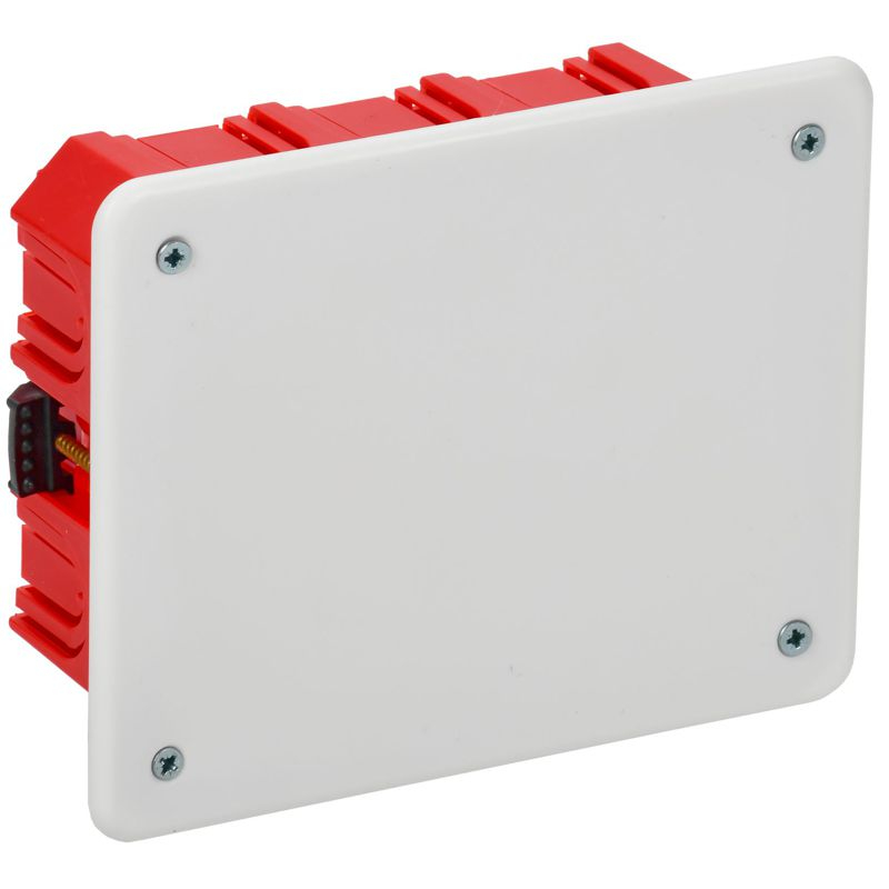 Коробка распаячная КМ41028 для полых стен безгалогенная (HF) 120х92х45мм с саморезами с крышкой и пластиковыми лапками IEK