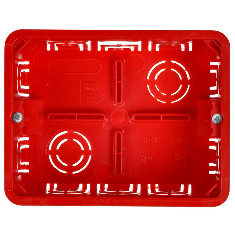 Коробка распаячная КМ41028 для полых стен безгалогенная (HF) 120х92х45мм с саморезами с крышкой и пластиковыми лапками IEK