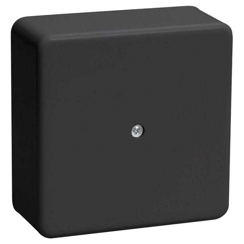 Коробка распаячная КМ для открытой проводки безгалогенная (HF) 75х75х28мм (6 клемм 6мм2) черная (RAL 9005) IEK