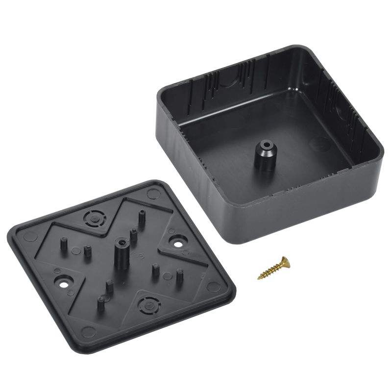 Коробка распаячная КМ для открытой проводки безгалогенная (HF) 75х75х28мм черная (RAL 9005) IEK