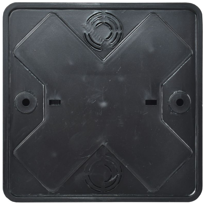 Коробка распаячная КМ для открытой проводки безгалогенная (HF) 100х100х29мм (6 клемм 6мм2) черная (RAL 9005) IEK