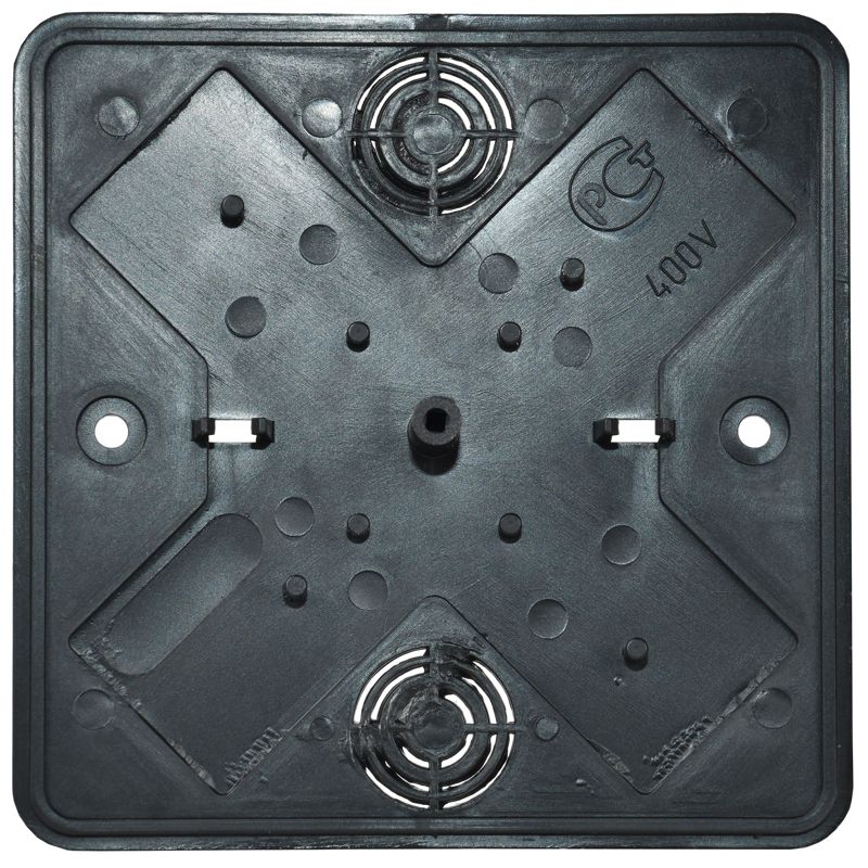 Коробка распаячная КМ для открытой проводки безгалогенная (HF) 100х100х29мм черная (RAL 9005) IEK