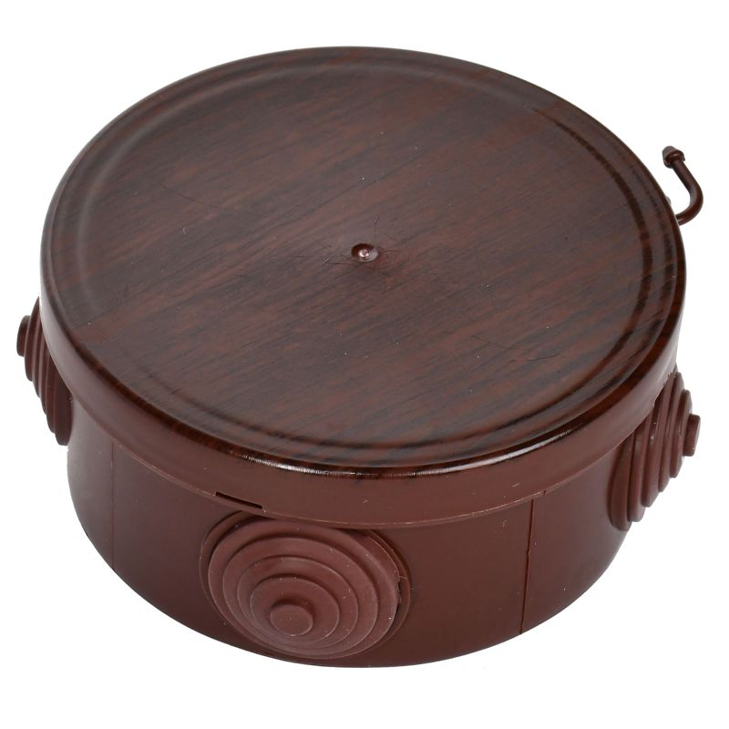 Коробка распаячная КМ для открытой проводки D=85х40мм IP54 4 гермоввода дуб IEK