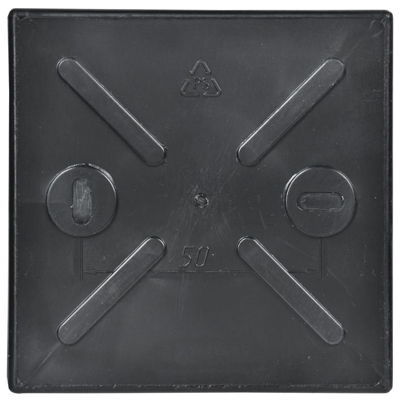 Коробка распаячная КМ41235 для открытой проводки с защелкивающейся крышкой безгалогенная (HF) 85х85х40мм IP44 6 гермовводов черная (RAL 9005) IEK