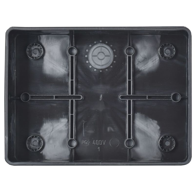 Коробка распаячная двухкомпонентная КМ42441 для открытой проводки безгалогенная (HF) 150х110х70мм IP67 10 вводов черная IEK