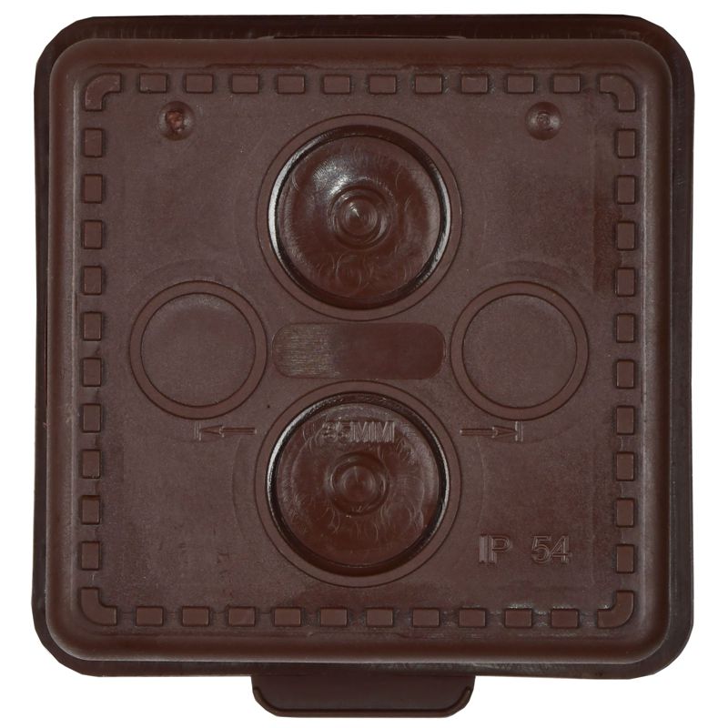 Коробка распаячная КМ для открытой проводки с откидной крышкой 65х65х50мм IP54 4 гермоввода дуб IEK