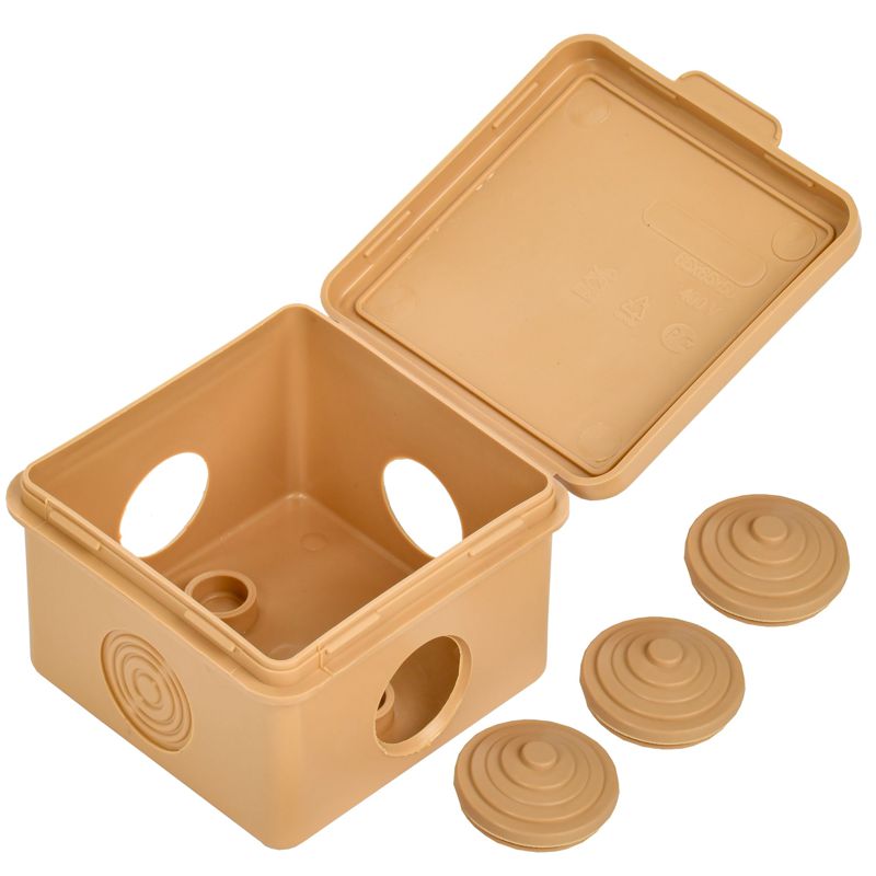 Коробка распаячная КМ для открытой проводки с откидной крышкой 65х65х50мм IP54 4 гермоввода сосна IEK