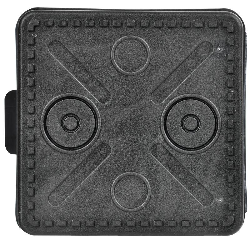 Коробка распаячная КМ41238 для открытой проводки с откидной крышкой безгалогенная (HF) 80х80х50мм IP54 7 гермовводов черная (RAL 9005) IEK