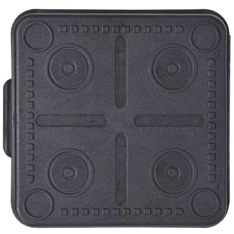 Коробка распаячная КМ41256 для открытой проводки с откидной крышкой безгалогенная (HF) 100х100х50мм IP54 8 гермовводов черная (RAL 9005) IEK