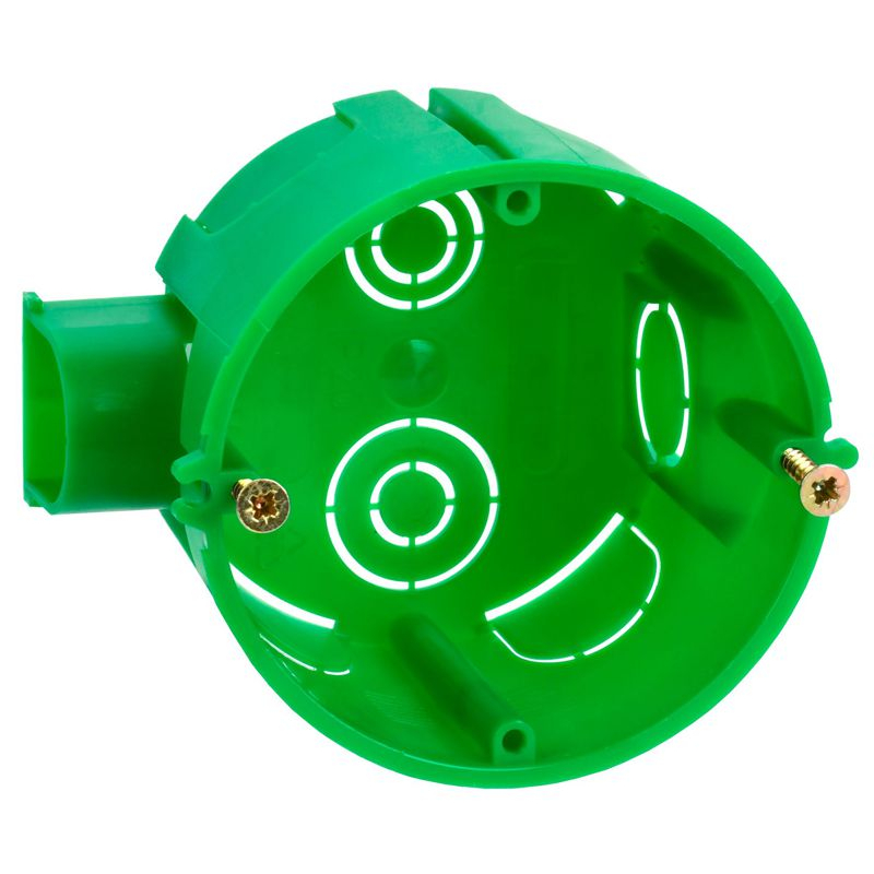 Коробка установочная КМ40004-10 блочная для твердых стен безгалогенная (HF) D=68х45мм (со стыковочным узлом) IEK