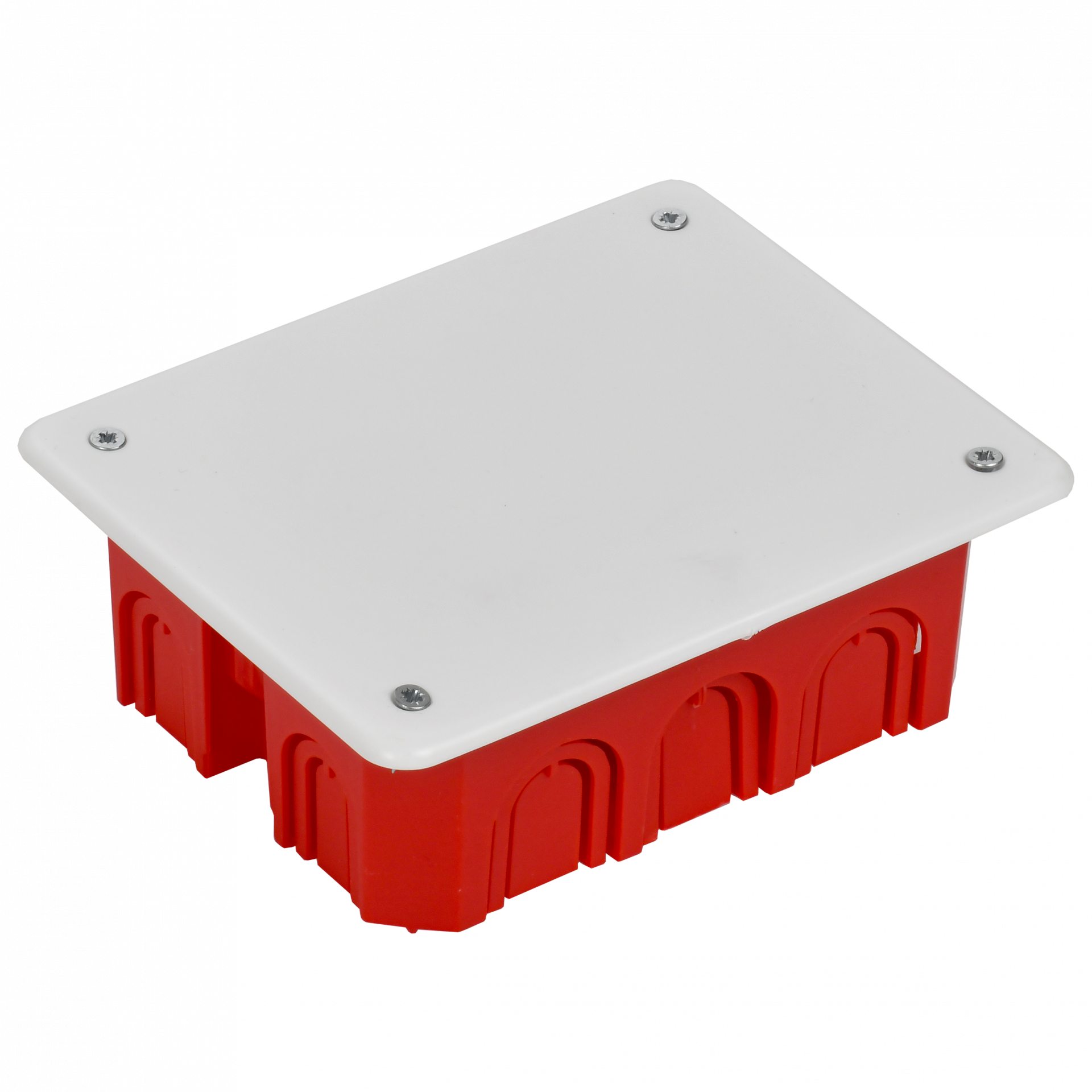 Коробка распаячная КМ41008 для твердых стен безгалогенная (HF) 120х92х45мм с саморезами с крышкой IEK