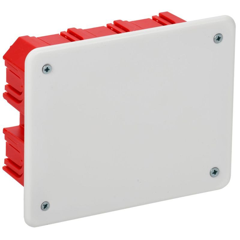 Коробка распаячная КМ41008 для твердых стен безгалогенная (HF) 120х92х45мм с саморезами с крышкой IEK