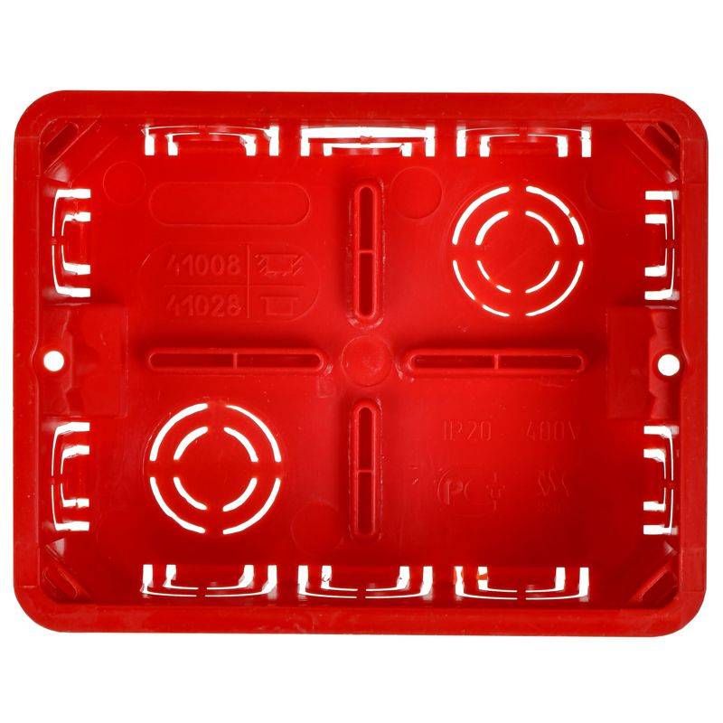 Коробка распаячная КМ41008 для твердых стен безгалогенная (HF) 120х92х45мм с саморезами с крышкой IEK