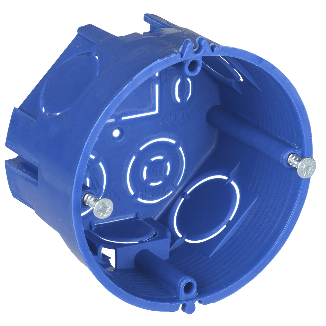 Коробка С3 установочная D=68х40мм для твердых стен (с саморезами) IEK