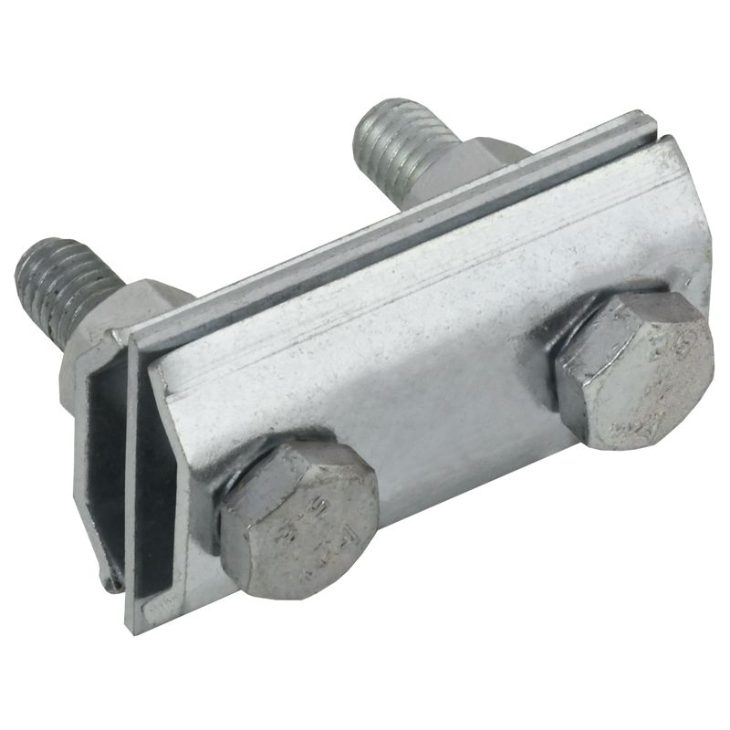 Зажим соединительный двойной сквозной пруток-пруток 8мм оцинкованная сталь IEK