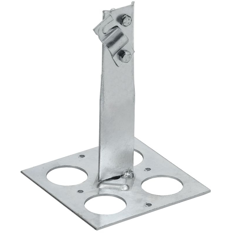 Держатель проводника круглого 6-10мм винтовой для плоской кровли h=90мм оцинкованная сталь IEK