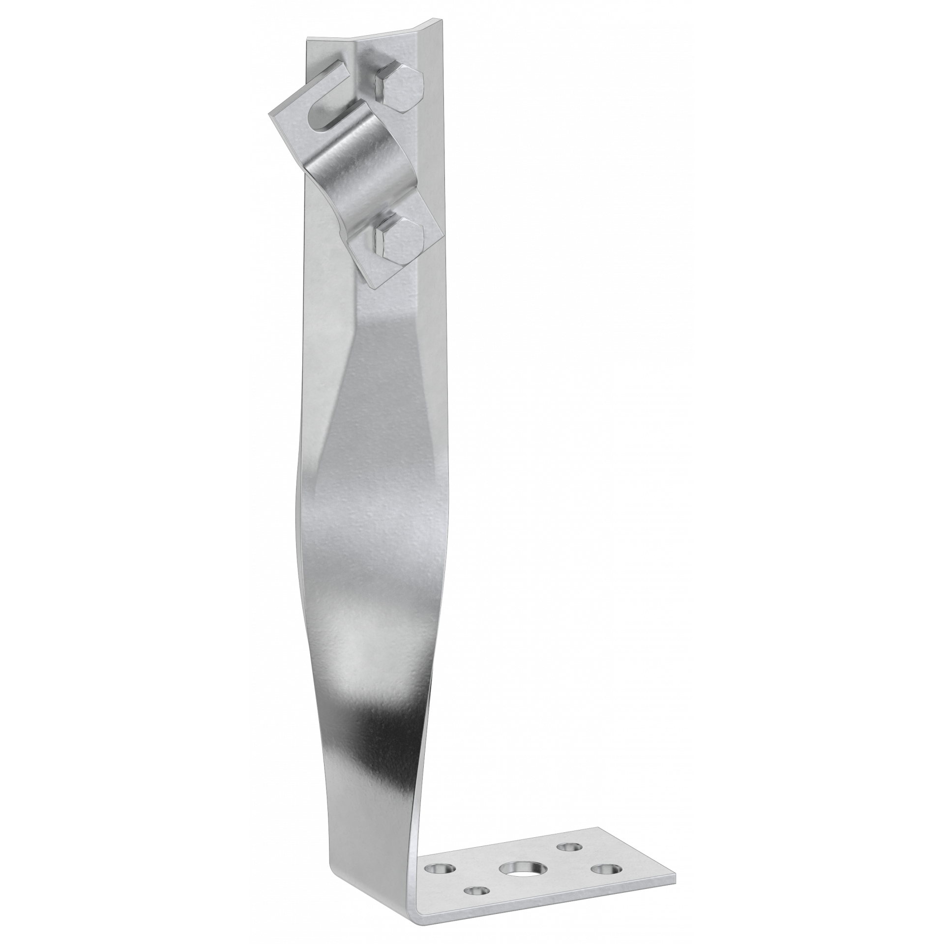 Держатель проводника круглого 6-10мм винтовой угловой скрученный h=140мм оцинкованная сталь IEK