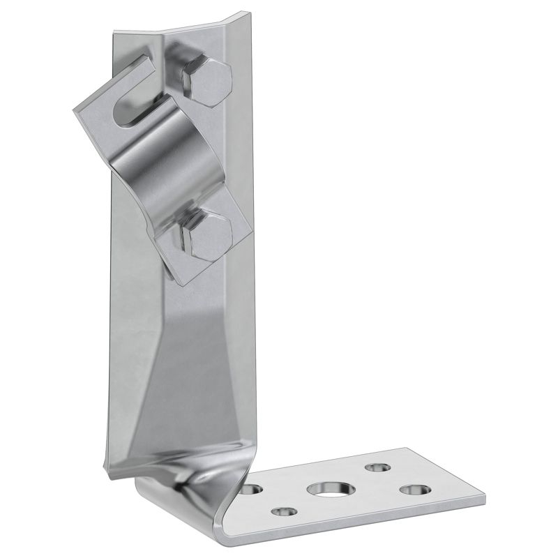 Держатель проводника круглого 6-10мм винтовой угловой скрученный h=70мм оцинкованная сталь HDZ IEK