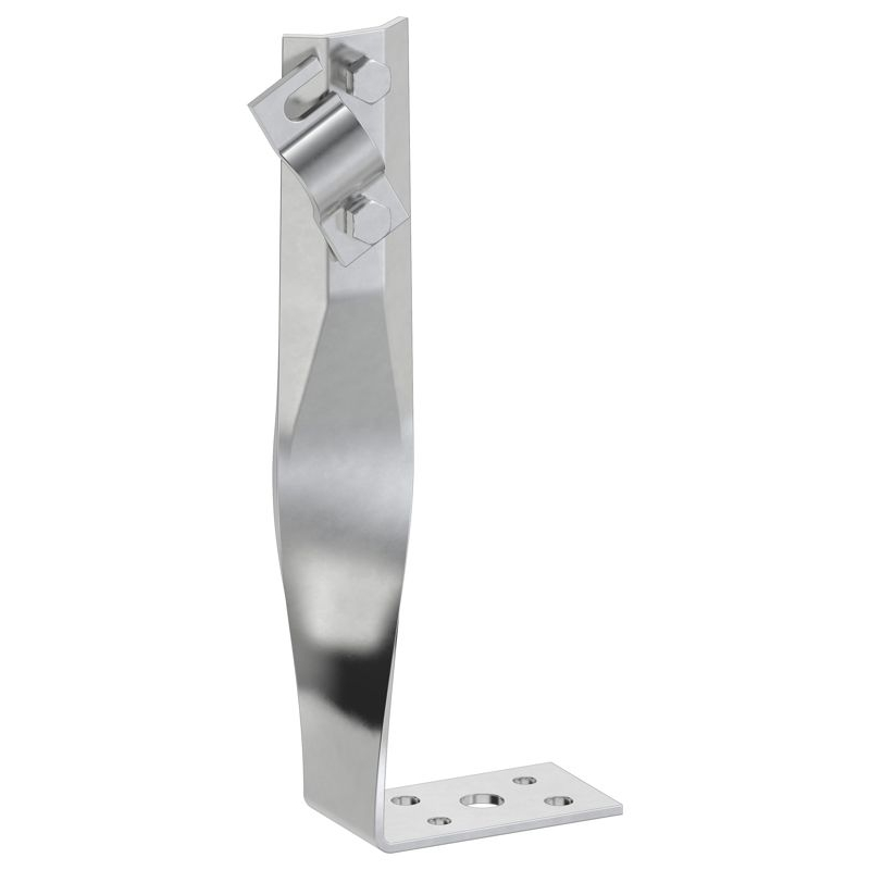 Держатель проводника круглого 6-10мм винтовой угловой скрученный h=140мм нержавеющая сталь IEK