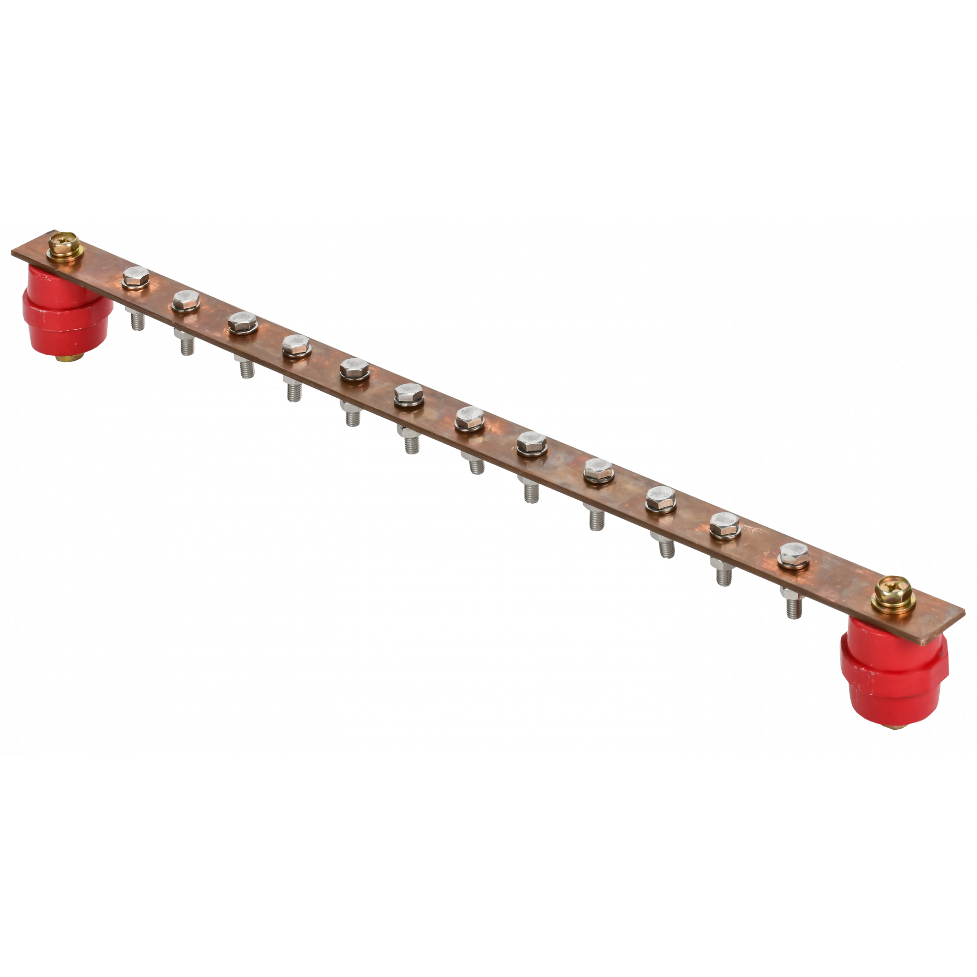 Шина заземляющая главная 483х25х3мм на 12 подключений медь IEK