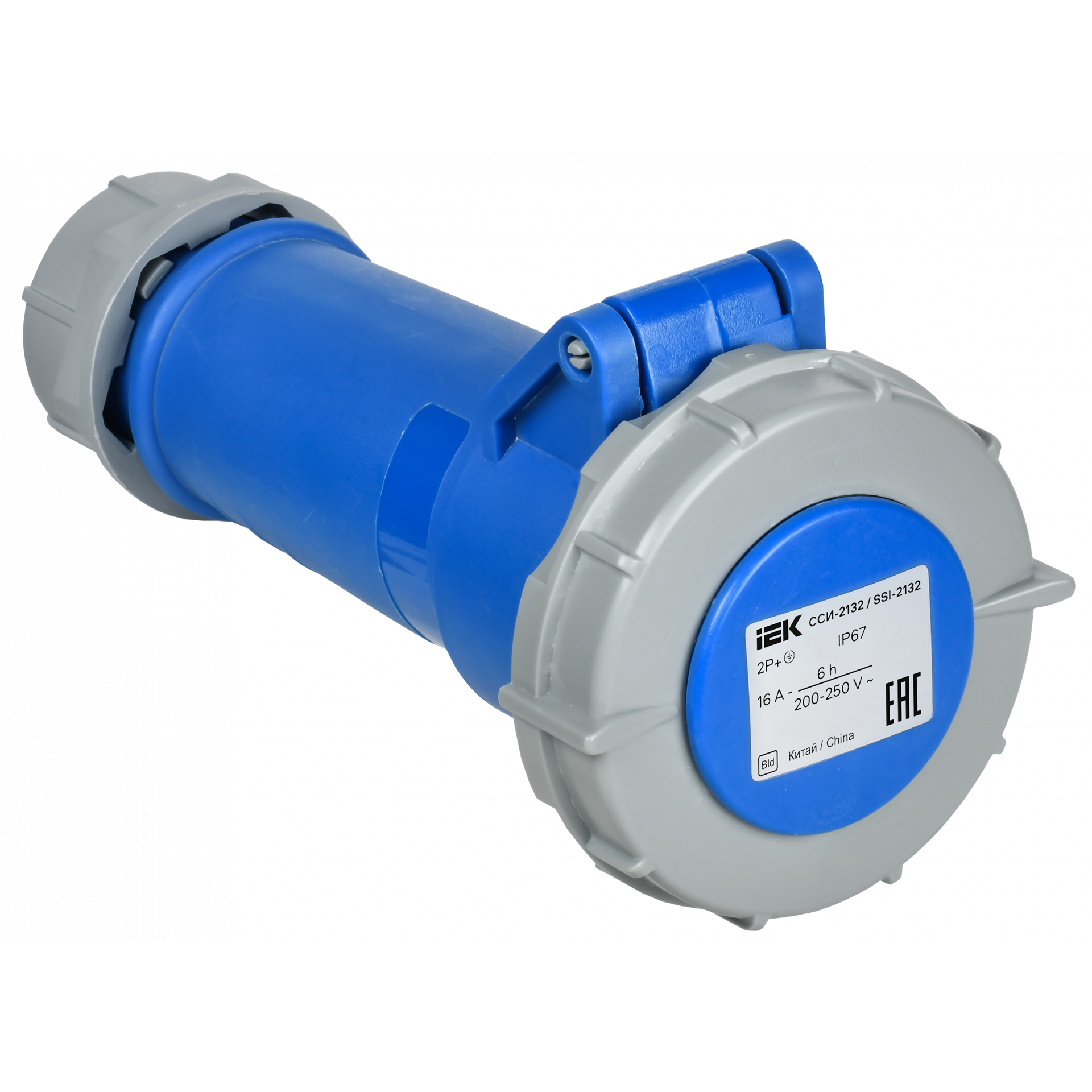 Розетка переносная ССИ-2132 16А-6ч 220В 2P+PE IP67 IEK