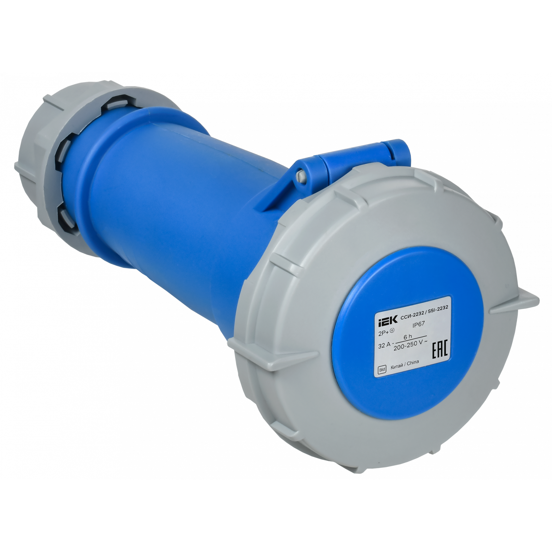 Розетка переносная ССИ-2232 32А-6ч 220В 2P+PE IP67 IEK