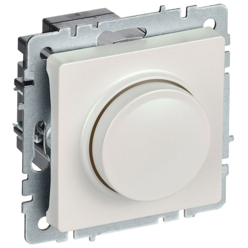 BRITE Светорегулятор поворотно-нажимной 600Вт СС10-1-0-БрЖ жемчуг IEK