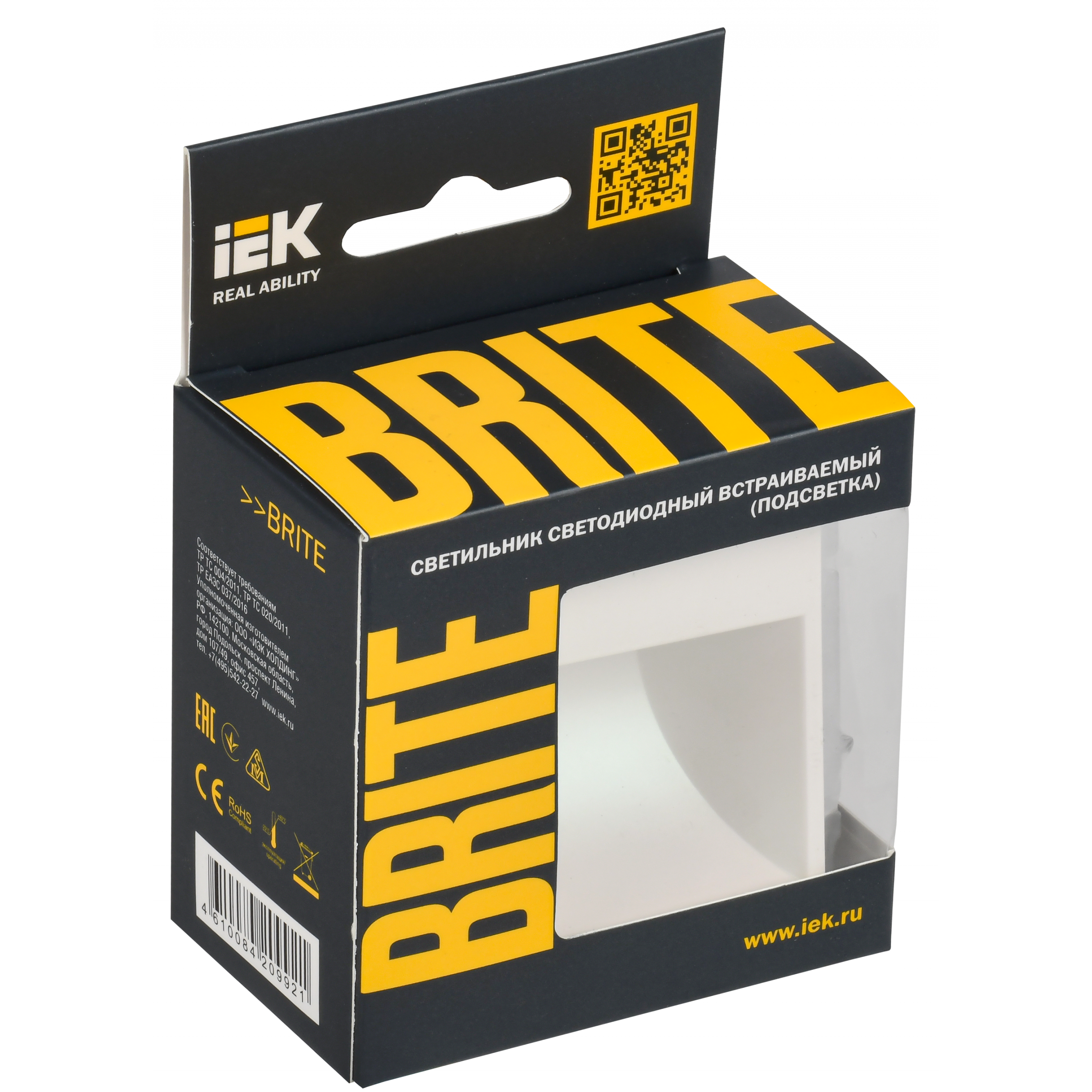 BRITE Подсветка светодиодная встраиваемая ПЛ20-БрЖ жемчуг IEK