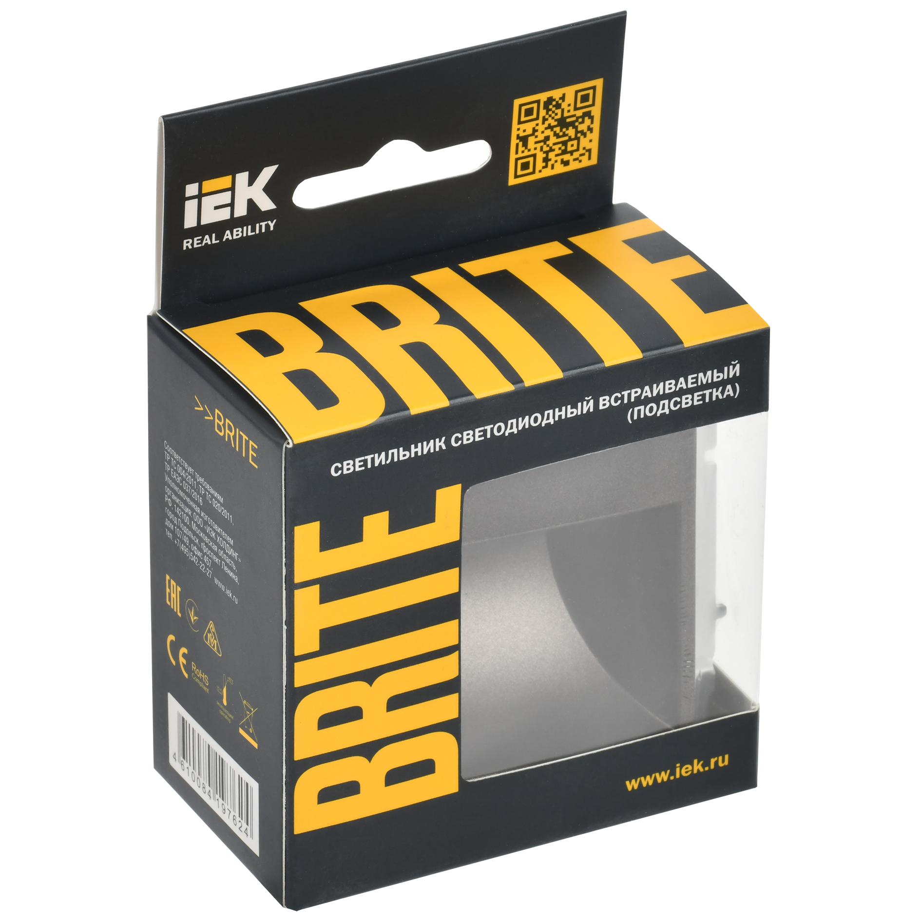 BRITE Подсветка светодиодная встраиваемая ПЛ20-БрТБ темная бронза IEK
