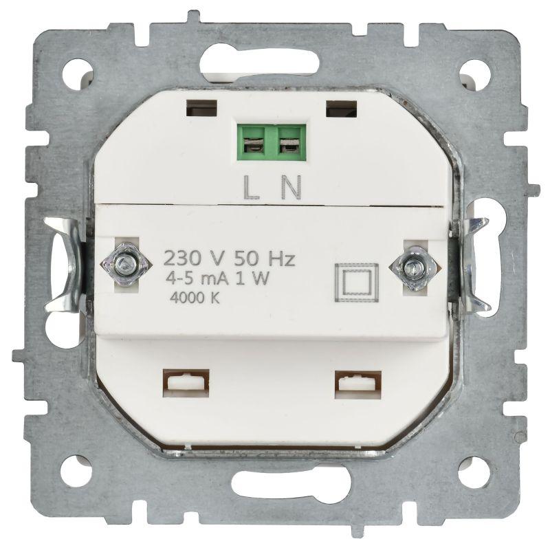 BRITE Подсветка светодиодная встраиваемая ПЛ20-БрАБ арктический белый IEK