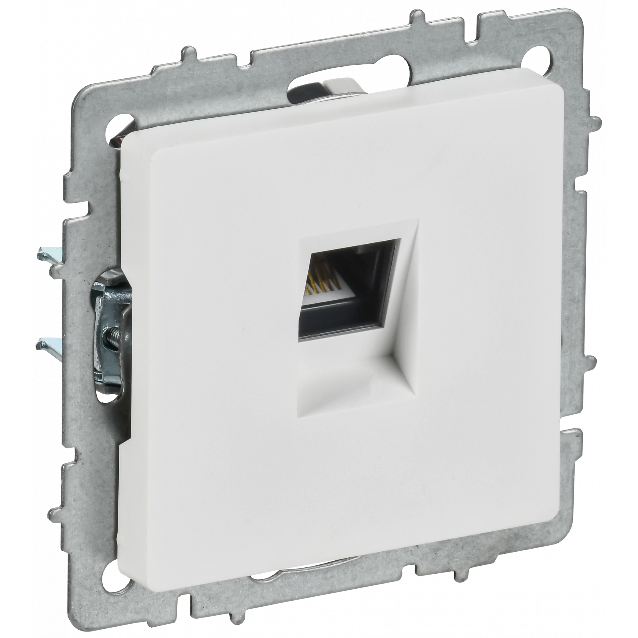 BRITE Розетка компьютерная RJ45 кат.5E РК10-БрАБ арктический белый IEK
