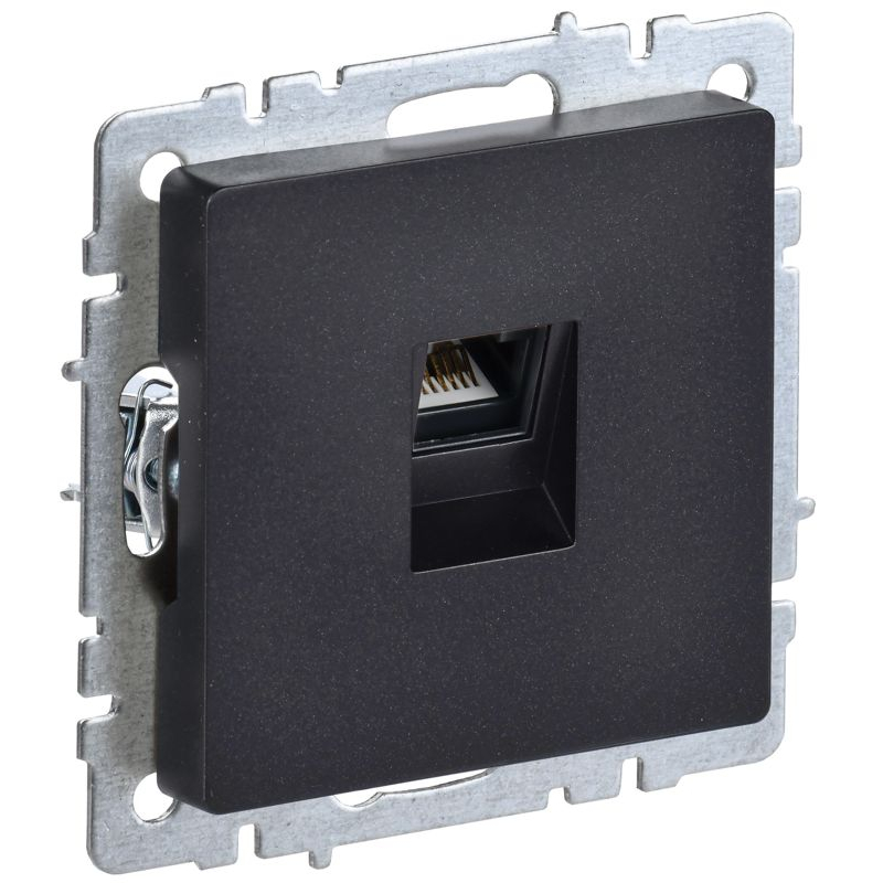 BRITE Розетка компьютерная RJ45 кат.6 РК11-БрЧ черный IEK