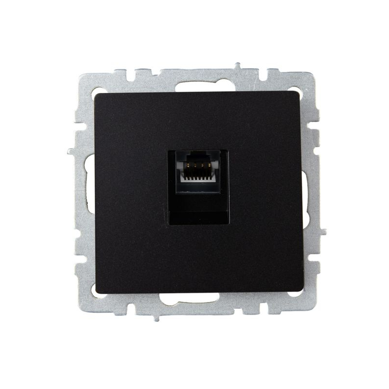 BRITE Розетка компьютерная RJ45 кат.6 РК11-БрЧ черный IEK